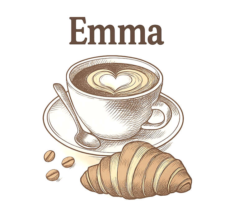 Personlig kaffedesign rullegardin kjøkken - Tenstickers