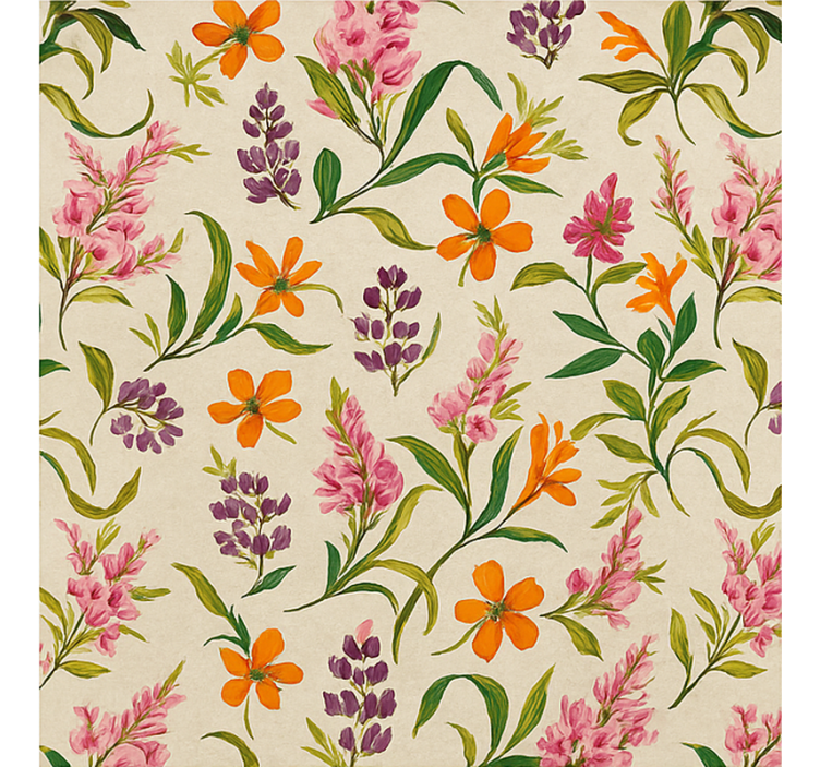 Frodig blomstermønster rullegardin stue - Tenstickers