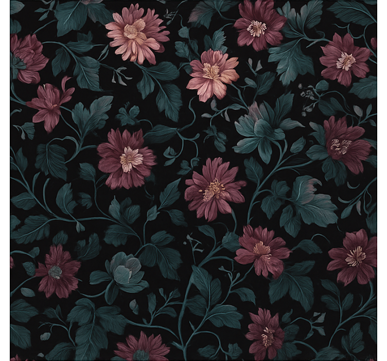 Mørke vintage botaniske dufter rullegardin hjemmekontor - Tenstickers