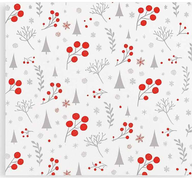 Vintage julemønster rullegardin stue - Tenstickers