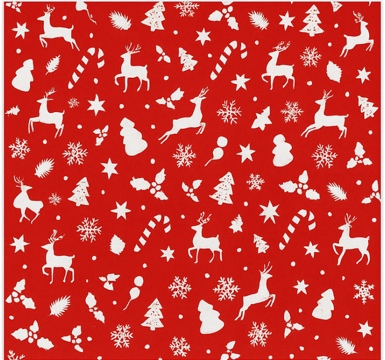 Pastell julenissemønster rullegardin stue - Tenstickers