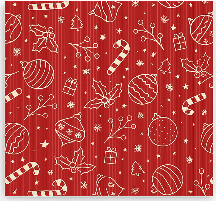 Rødstrupe fuglemønster rullegardin stue - Tenstickers