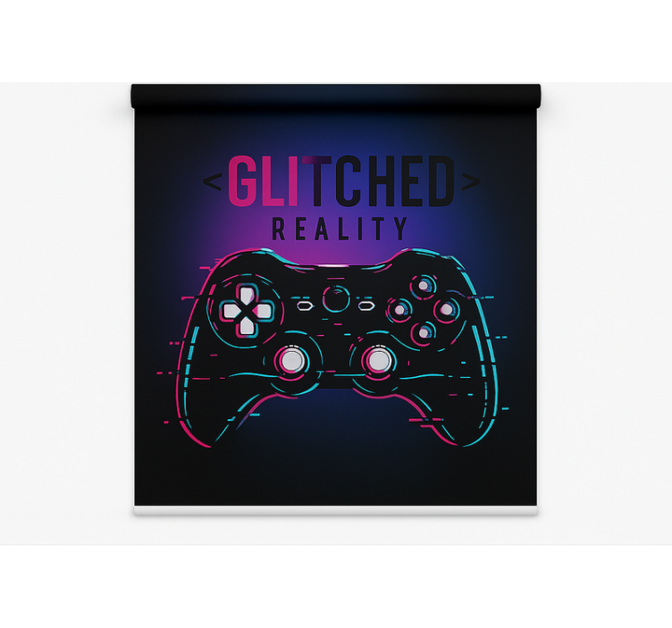 Glitched reality-kontroller rullegardin nerdere - Tenstickers