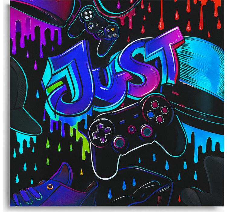 3d bare spillkontroller rullegardin nerdere - Tenstickers