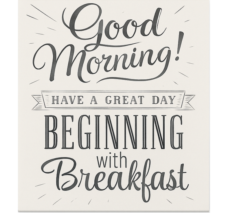 God morgen frokost rullegardin spiserom - Tenstickers