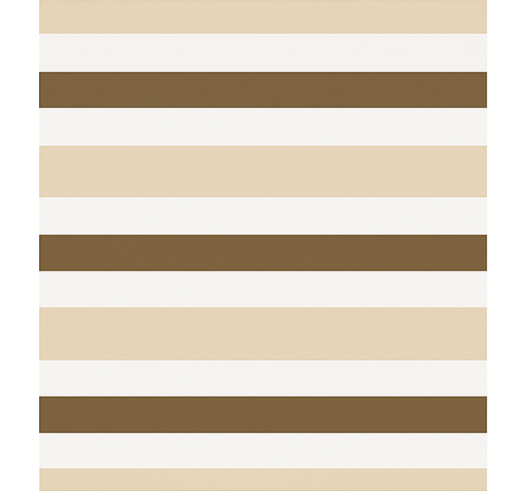 Brunt beige stripemønster rullegardin spisestue - Tenstickers
