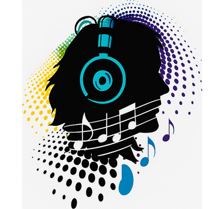 Musikkhode rullegardin ungdom - Tenstickers