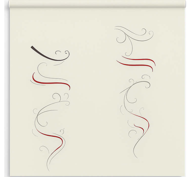 Rullegardin nordisk abstrakt blomster spiral multicolor - Tenstickers