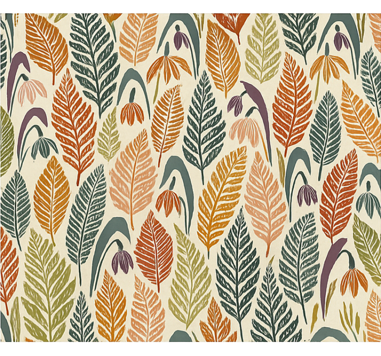 Rullegardin nordisk med flerfargede snøklokker - Tenstickers