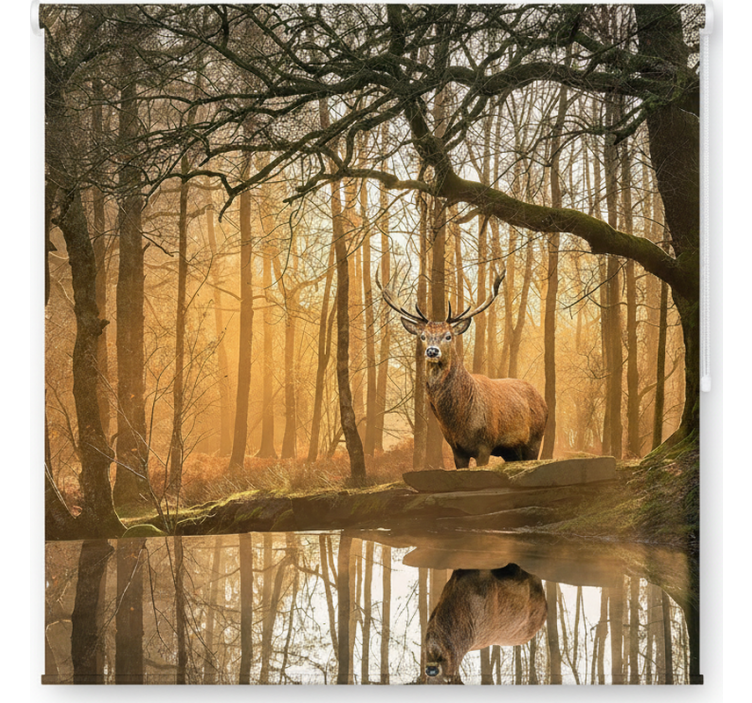 Rullegardin trær gullhjortens innsjø - Tenstickers