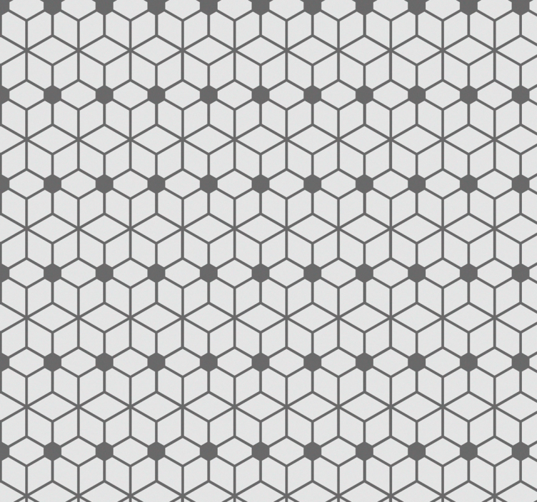 Rullegardin bad i hexagonal flisarrangement - Tenstickers