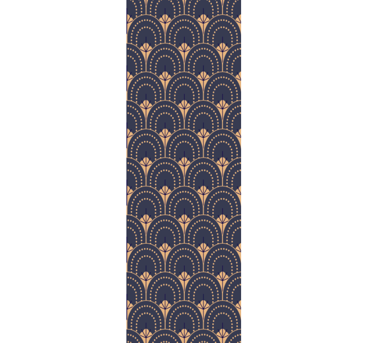 Rullegardin hjemmekontor med dekorativ vifte mønster - Tenstickers