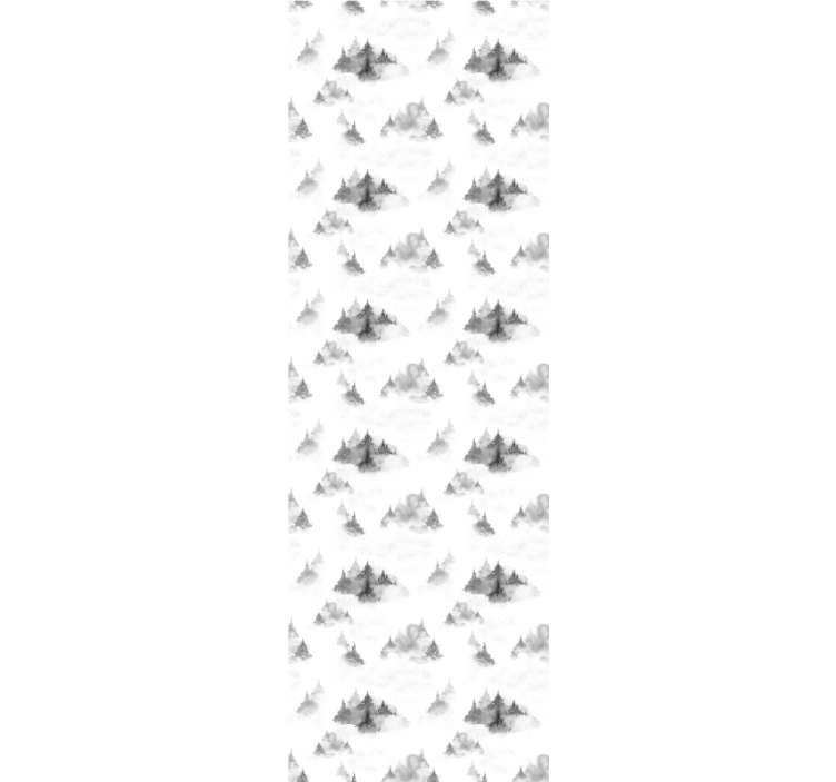 Rullegardin hjemmekontor mørk skog silhuett - Tenstickers