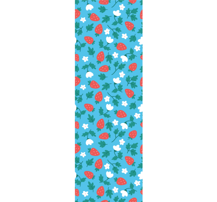 Fargerikt frukt og blomster mønster rullegardin kjøkken - Tenstickers