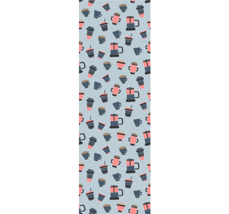 Rullegardin kjøkken kaffekoppmønster - Tenstickers
