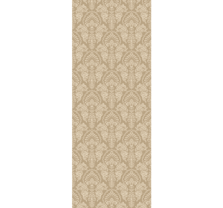 Rullegardin spisestue beige damask stil - Tenstickers