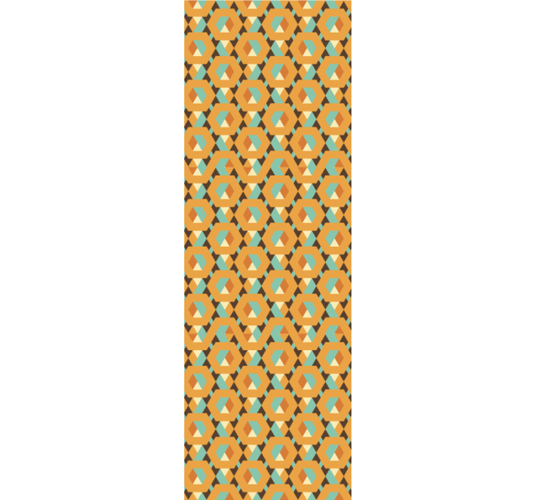 Rullegardin spisestue geometriske rolige former - Tenstickers