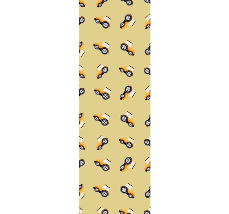 Rullegardin barn søte anleggsbiler - Tenstickers