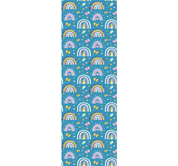 Rullegardin barn sommerfugl regnbuemønster - Tenstickers