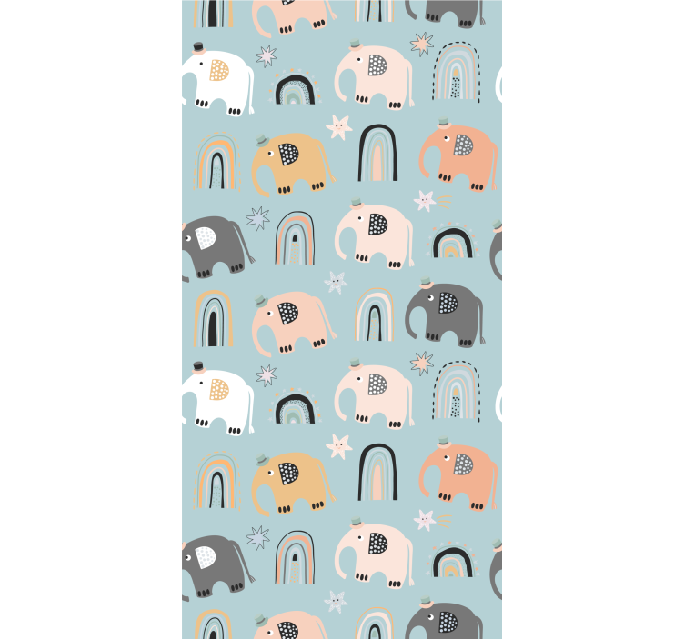 Rullegardin barn elefant regnbue motiver - Tenstickers