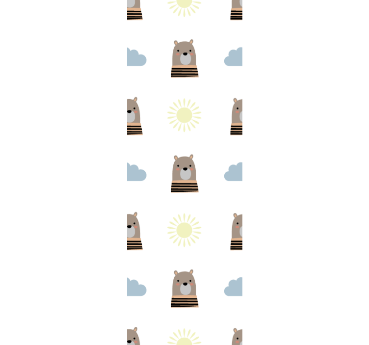 Rullegardin barn tilpassbar brun bjørn - Tenstickers