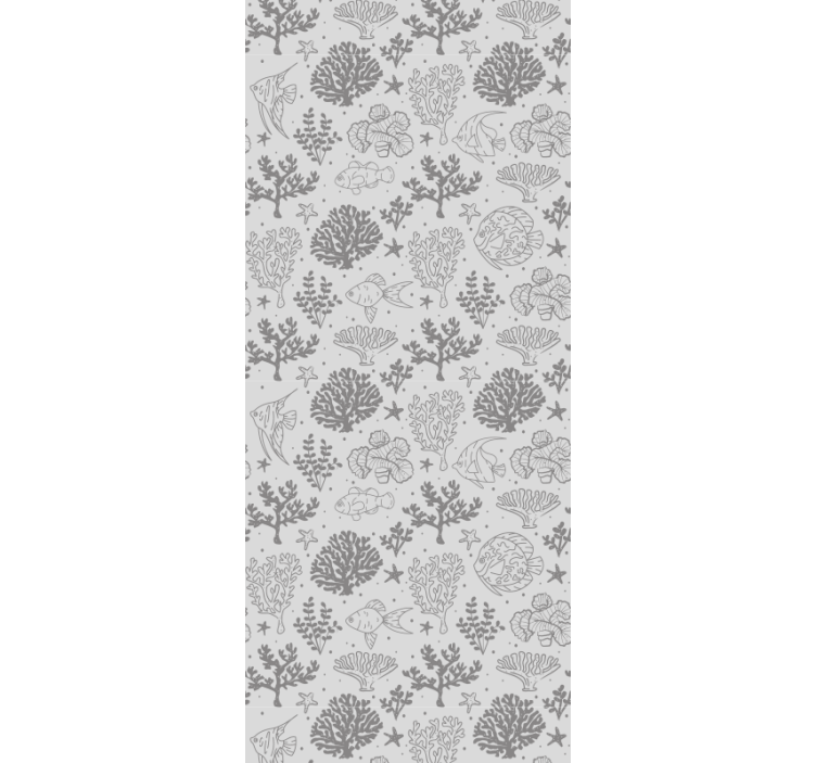 Rullegardin barn vintage stil med sjødyr mønster - Tenstickers