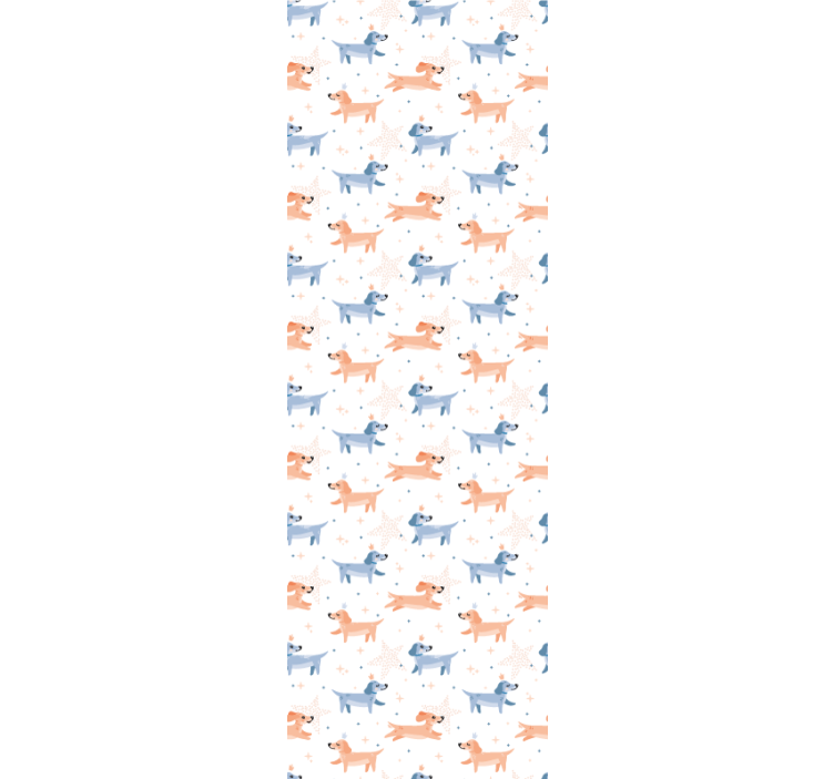 Rullegardin barn søte hunder med krone - Tenstickers