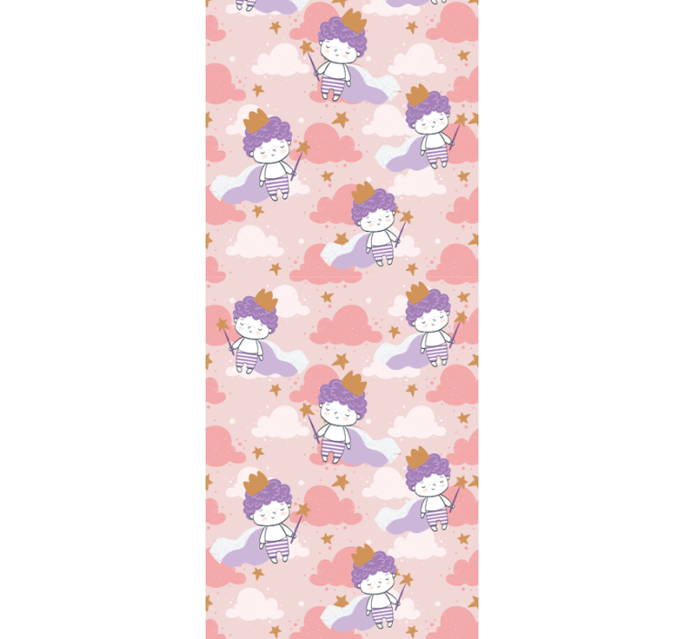 Rullegardin barn 80-talls magisk liten prins med krone - Tenstickers