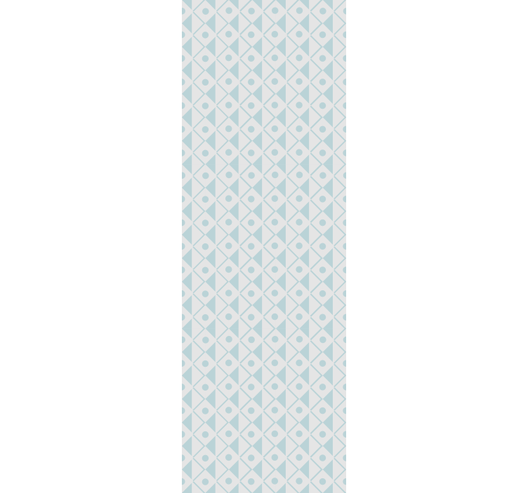 Rullegardin barn med blå og hvite rhombuser - Tenstickers