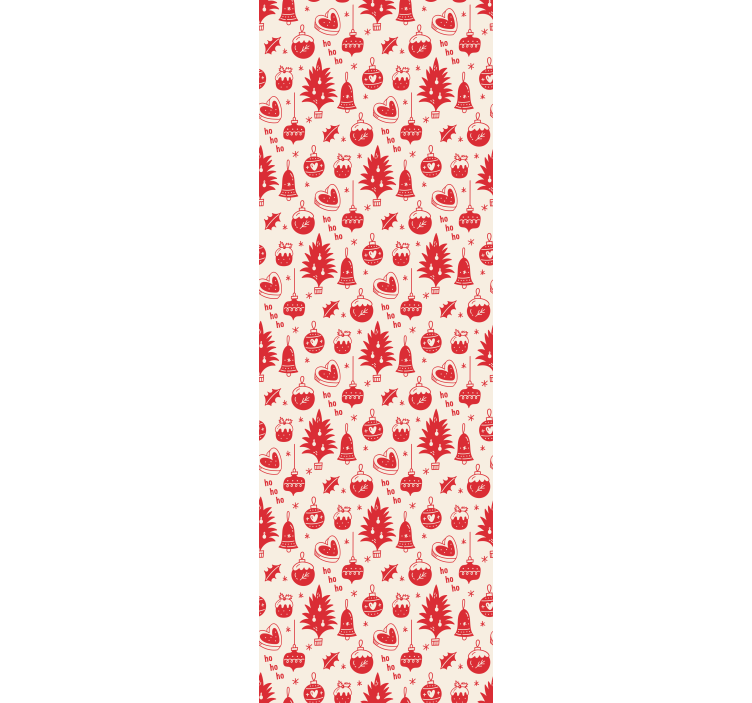 Rullegardin barn søtt rødt og rosa julestrømpe mønster - Tenstickers