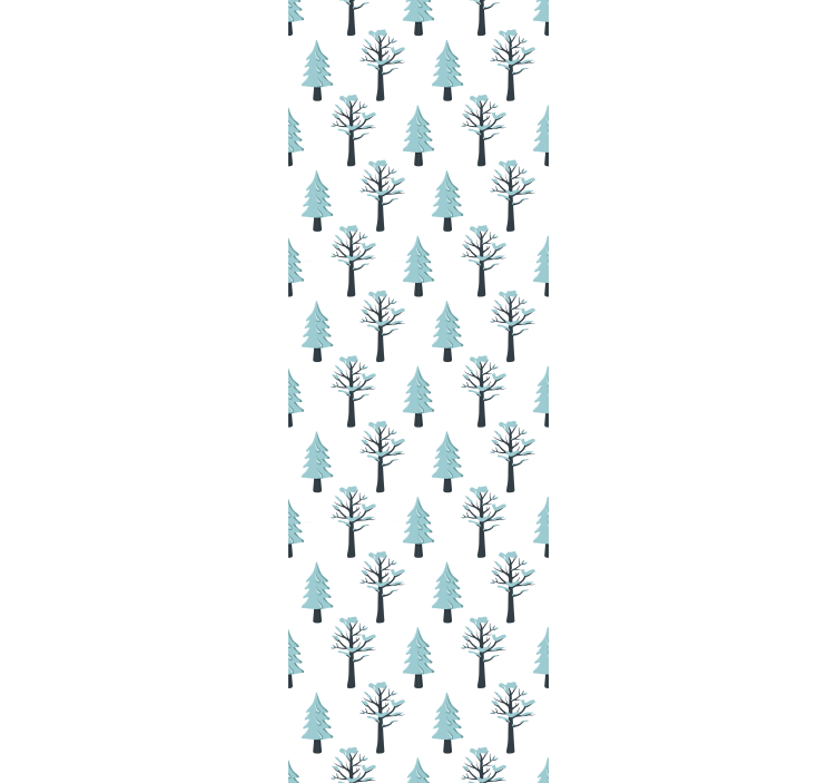 Rullegardin barn tre i snømotiv - Tenstickers