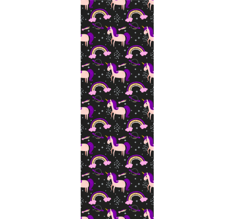 Rullegardin barn kunstneriske enhorn - Tenstickers