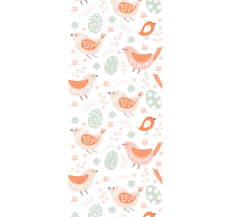 Rullegardin barn minimalistiske nordiske fugler - Tenstickers