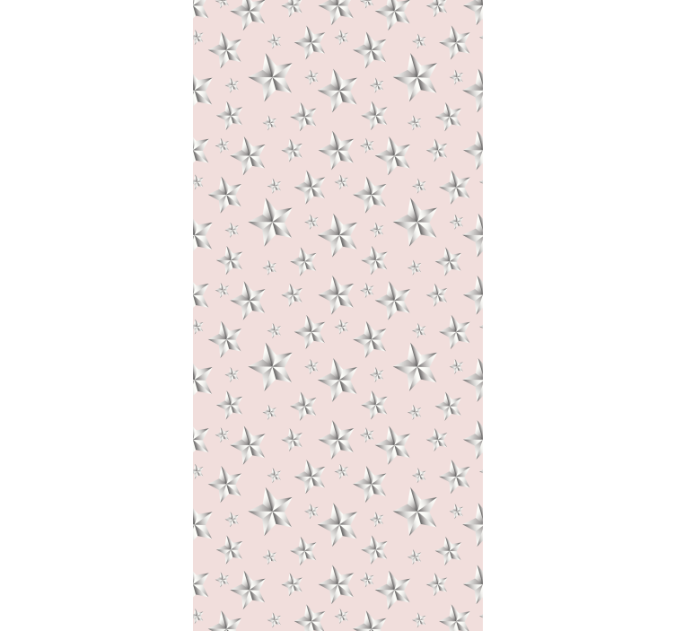 Rullegardin barn hvite stjerner rosa bakgrunn - Tenstickers