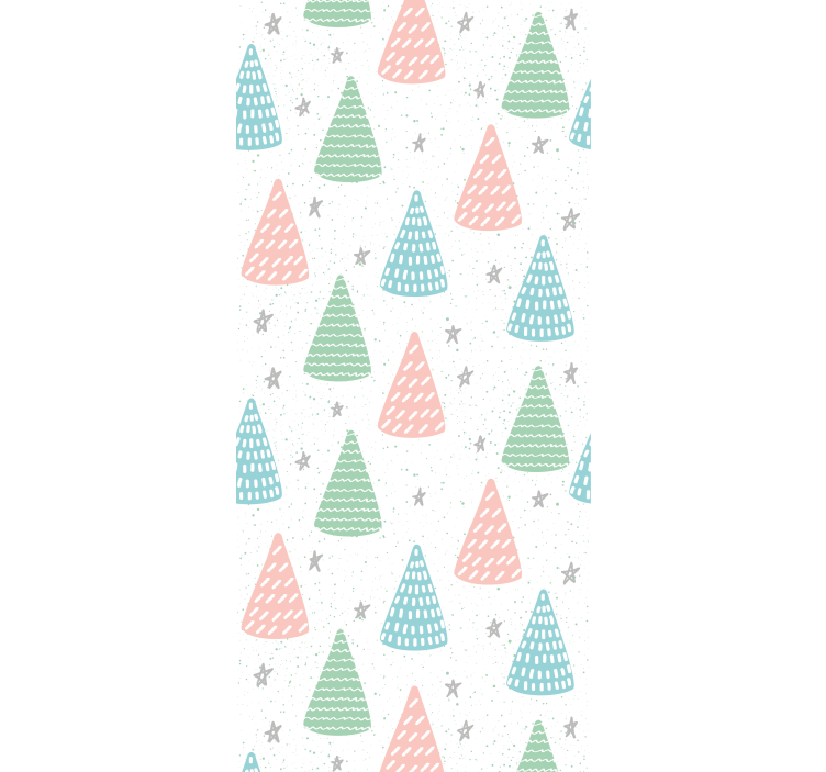 Rullegardin barn grå stjerner og trær - Tenstickers