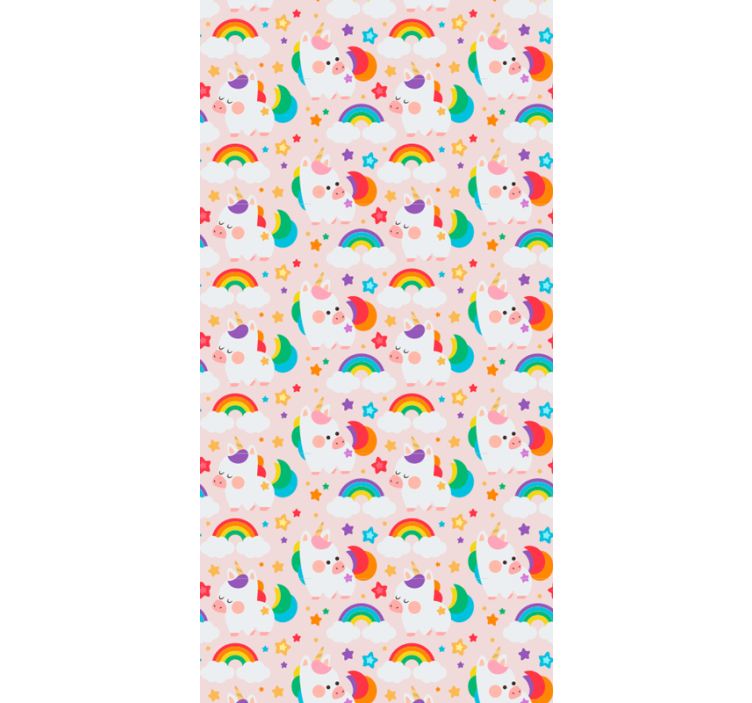 Rullegardin barn fargerike hester - Tenstickers