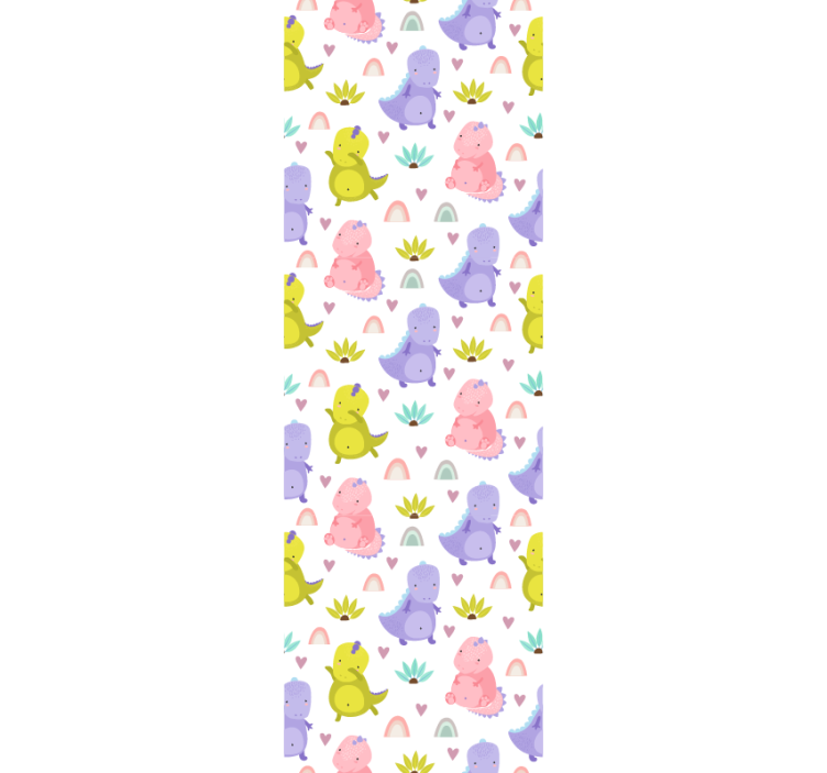 Rullegardin barn med fargerike dinosaurer mønster - Tenstickers