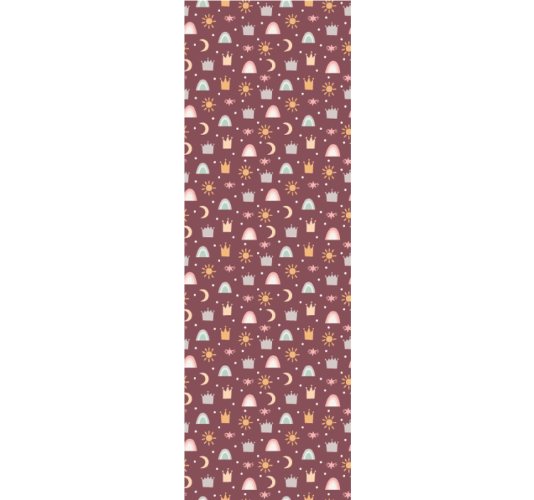 Rullegardin barn kroner og regnbuer - Tenstickers