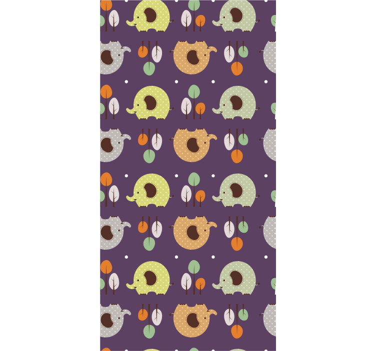 Rullegardin barn høstelefant - Tenstickers