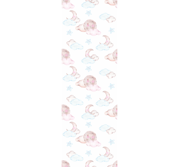 Rullegardin barn akvarell måne - Tenstickers