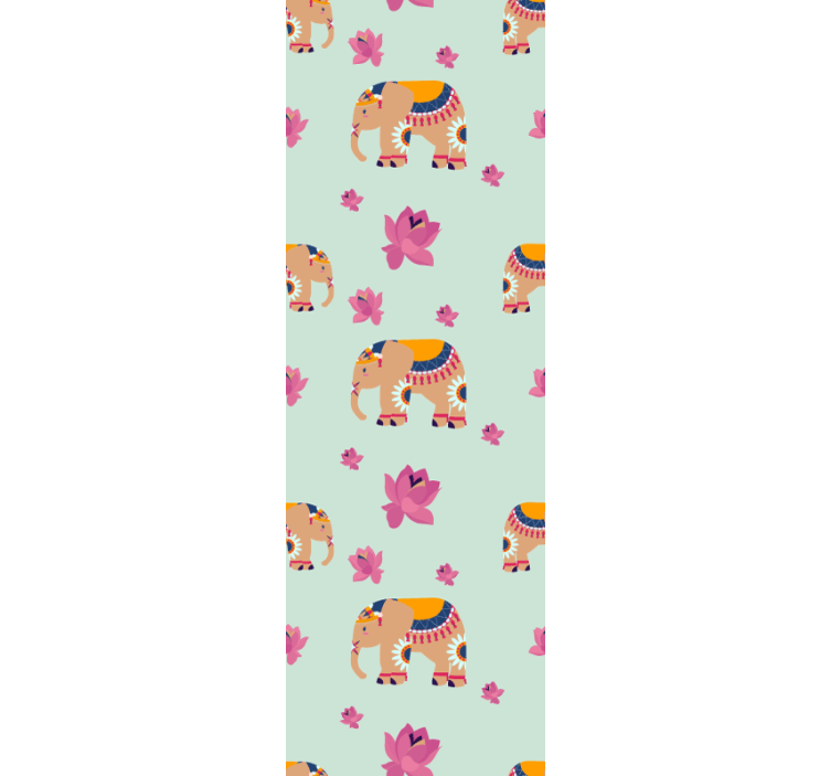 Rullegardin barn indiske ferskenelefanter - Tenstickers