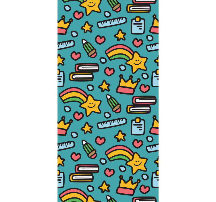 Rullegardin barn med søtt barnevennlig mønster - Tenstickers