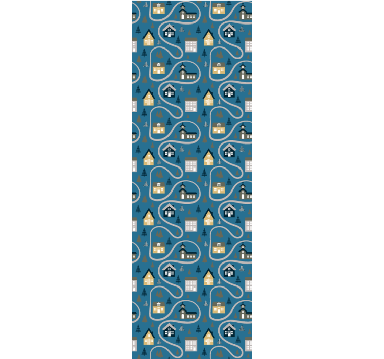 Rullegardin barn bykart mønster - Tenstickers