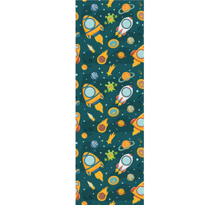 Rullegardin barn morsom romillustrasjon - Tenstickers