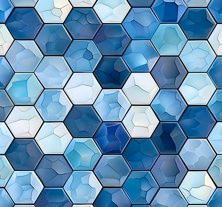 Rullegardin kontor blå fliser effekt - Tenstickers