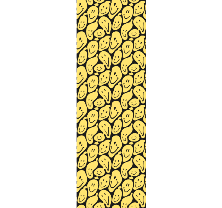 Rullegardin ungdom smilende ansikter mønster - Tenstickers