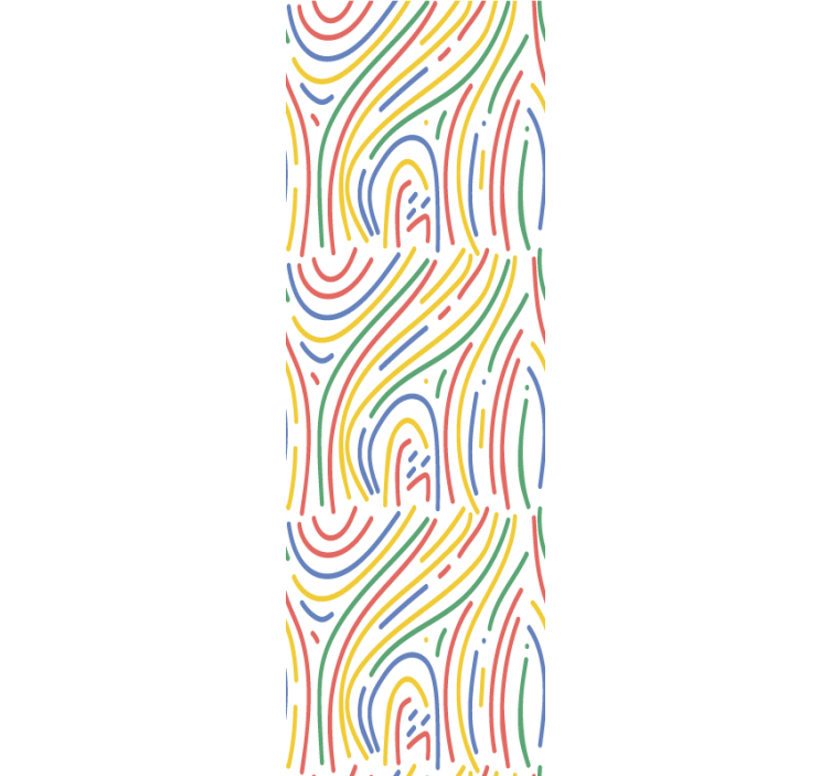 Rullegardin moderne fargerike linjer på hvit bakgrunn - Tenstickers