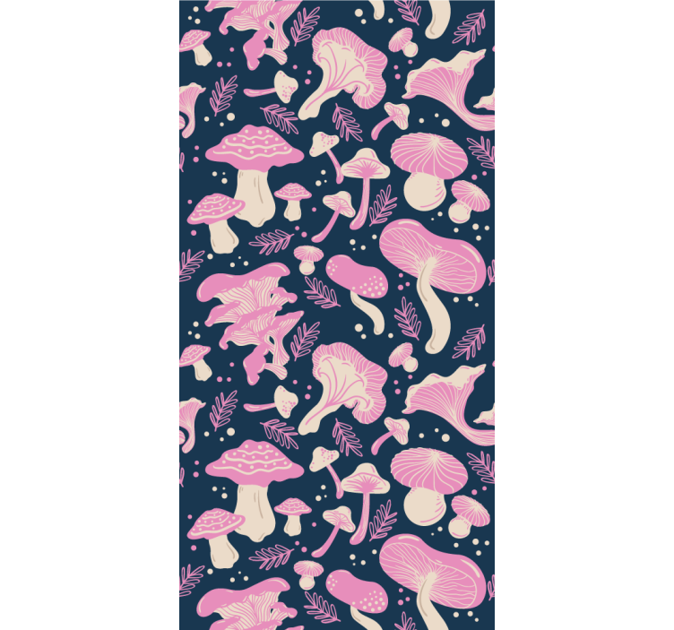 Rullegardin moderne rosa sopp mønster - Tenstickers