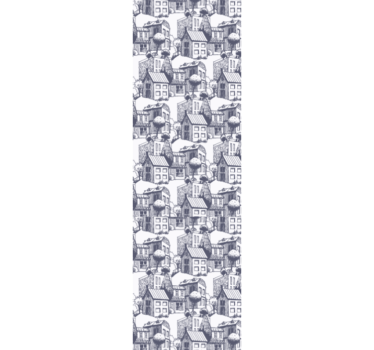 Rullegardin moderne bymønster vintage - Tenstickers