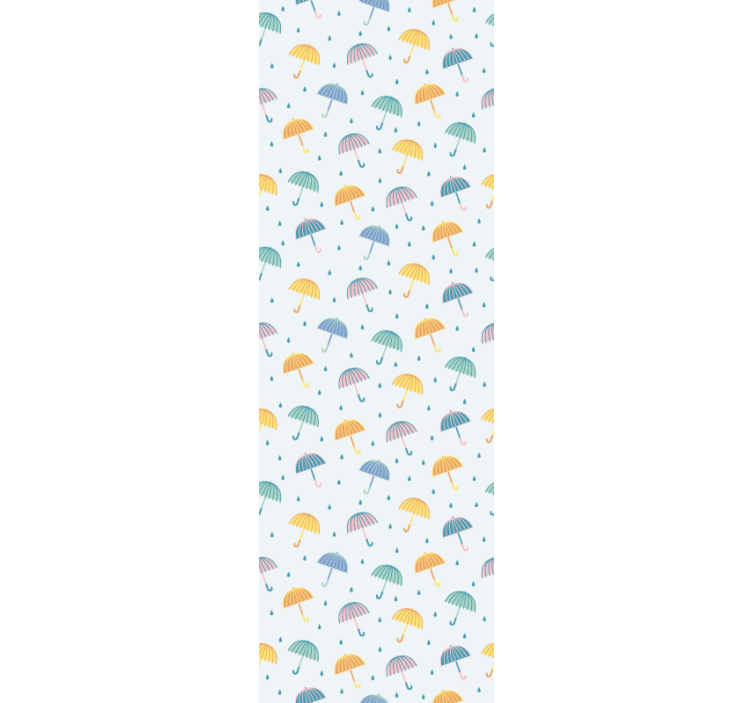 Rullegardin moderne fargerike paraplyer morsom bakgrunn - Tenstickers